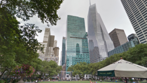 Buildings surrounding Bryant Park Midtown Manhattan, NY